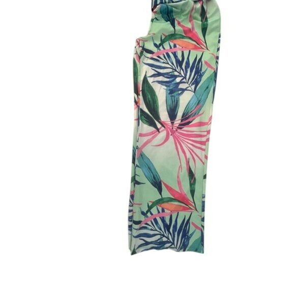 Reel Legends Womens Tropical Print Palazzo Pants L Polyester/Spandex - Picture 10 of 11